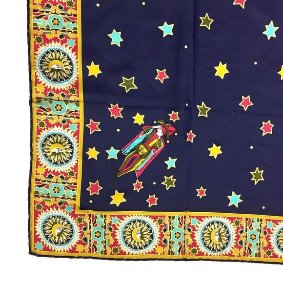 119160E V Christian Dior Scarf Multicolor Silk 100% - Picture 8 of 9